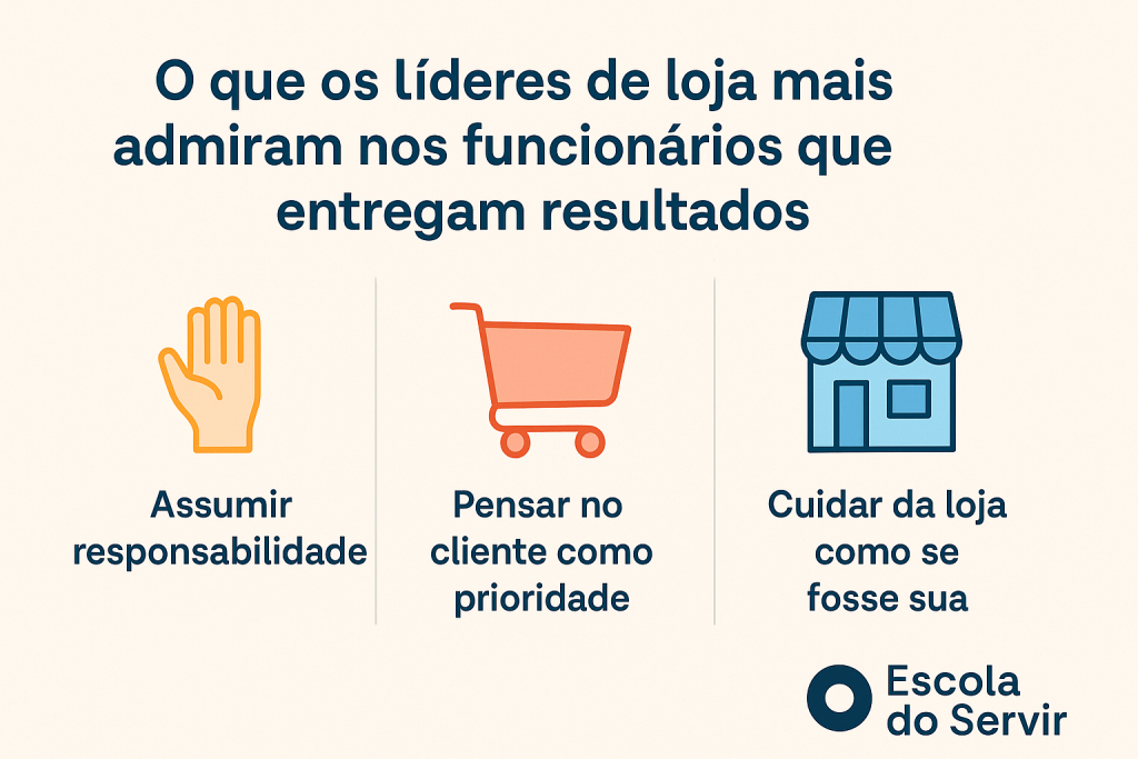O que os líderes de loja mais admiram nos funcionários