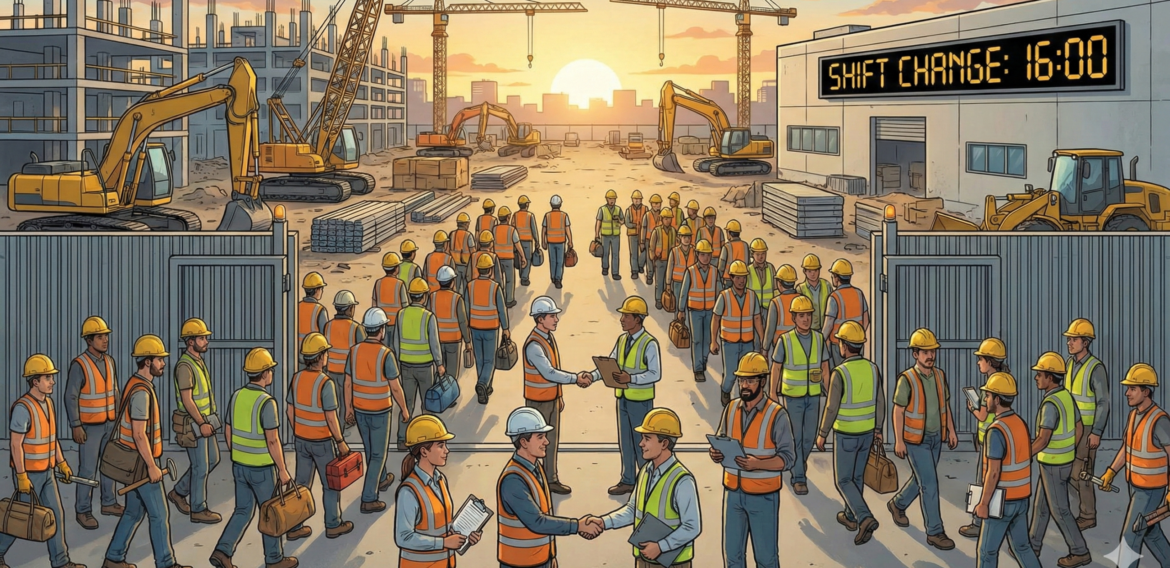 Liderança na troca de turnos e escalas